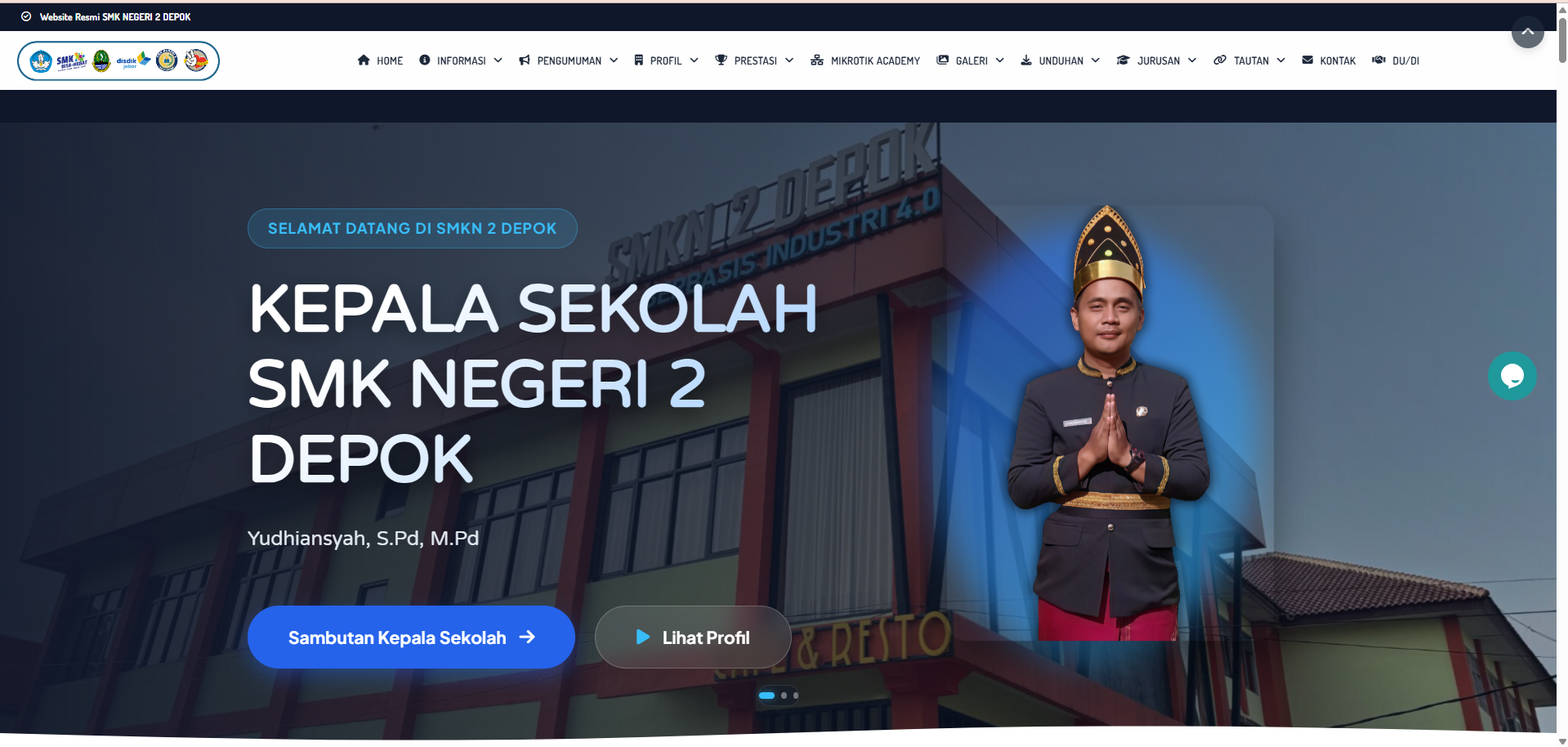 Website SMK Negeri 2 Depok